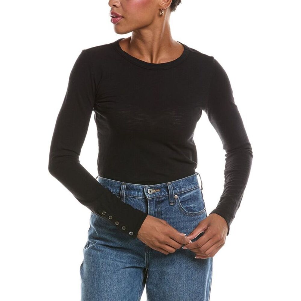 Velvet By Graham & Spencer Womens Kelsey Velvet Original Top, Black